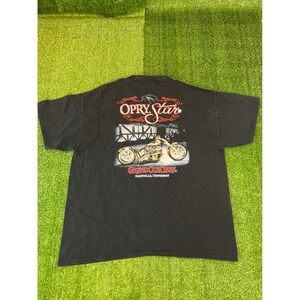 Grand Ole Opry Star Nashville Tennessee Motorcycle Graphic T-Shirt Mens XL Black